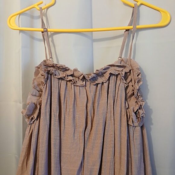 Nwt LISTICLE Gauzey Maxi Dress Large Mauve Pink Flowing Maternity Shoot POCKETS! - Picture 8 of 11